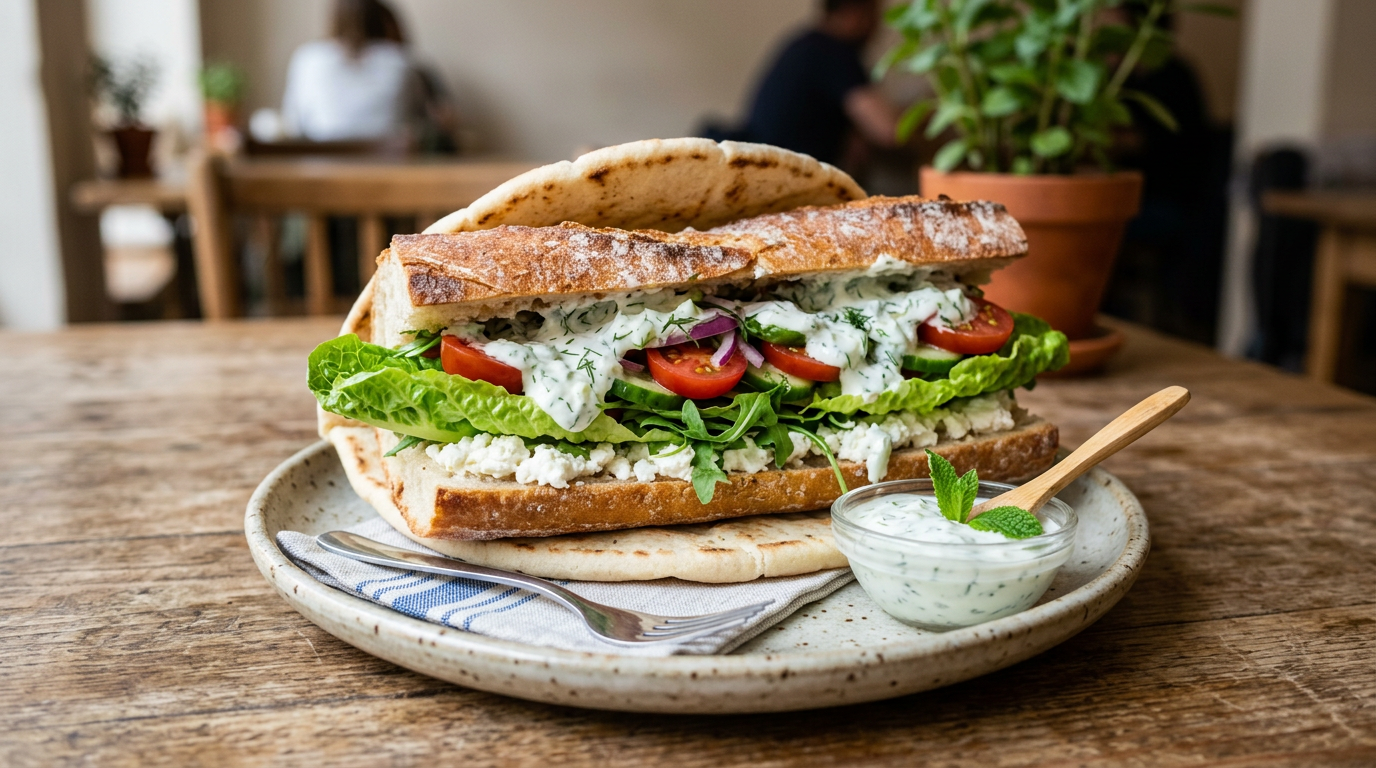 Vegetarischer Sandwich