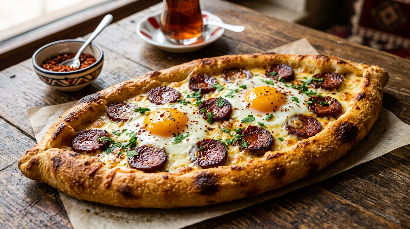 Sucuklu Yumurtalı Pide
