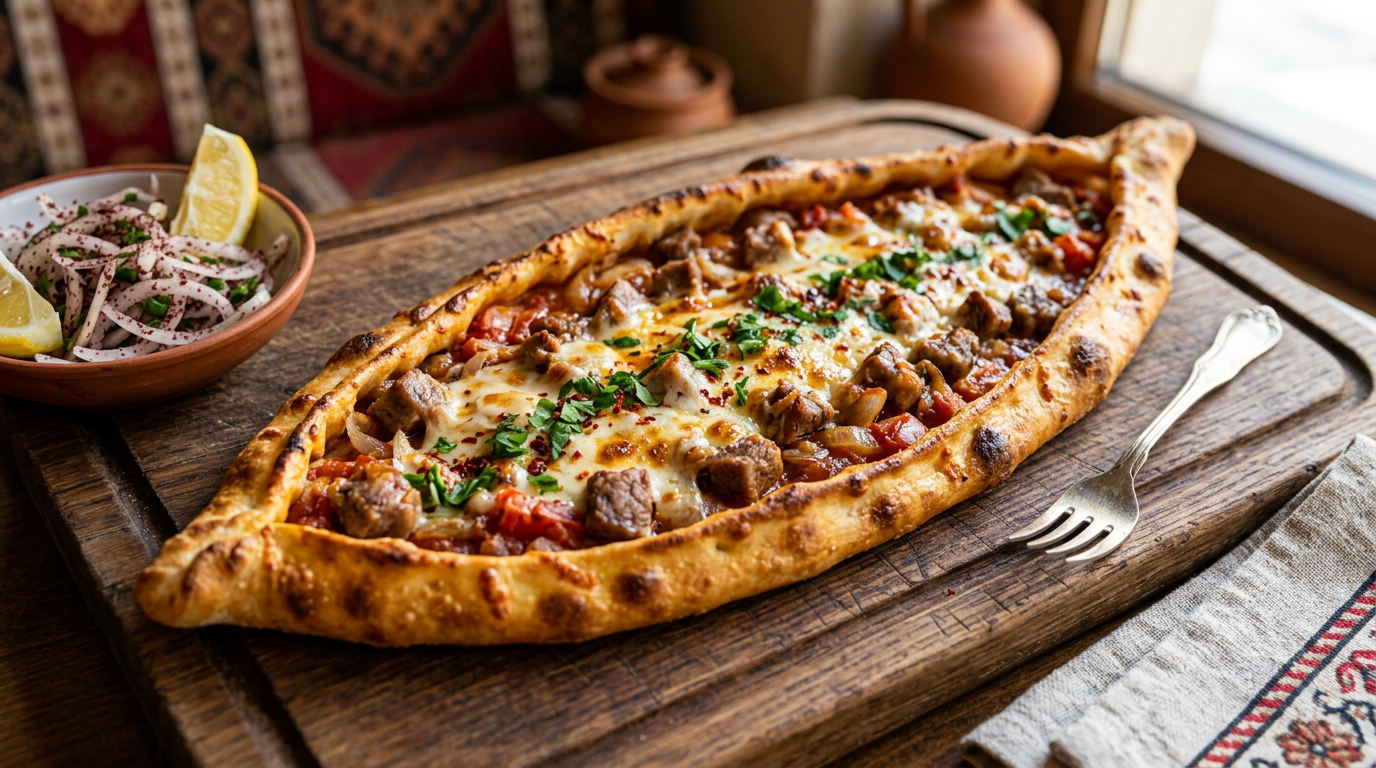 Kuşbaşı Pide (Lammfleisch)